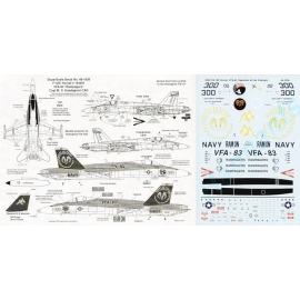 McDonnell Douglas F/A-18A Hornet+ 163133 AC/200 VMFA-115 Silver Eagles with colourful CAG scheme with Stars and Stripes on fins