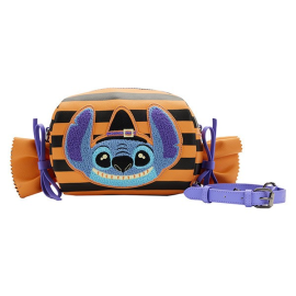 Disney Loungefly Handbag Lilo And Stitch Striped Halloween Candy Wrapper