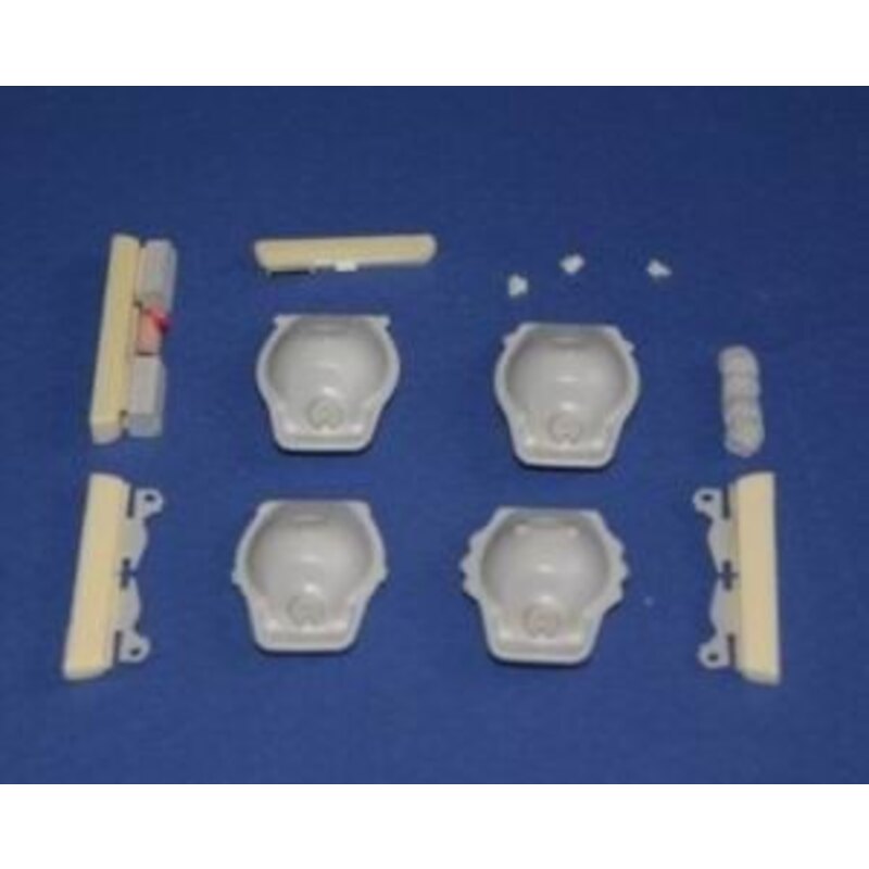 Hetzer early and late ñ exterior conversion set. Set contains resin parts for different production versions of Hetzer tank hunte