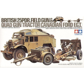 Ford Quad Gun Tractor 25lb Gun limber and driver figure Model kit