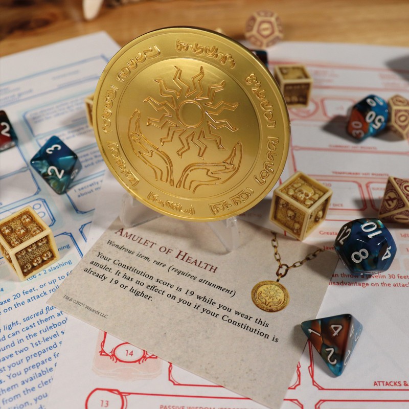DUNGEONS&DRAGONS 24K GOLD PLAT.MEDALLION 1:1 scale replica