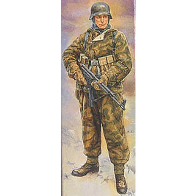 WWII German Infantryman in reversable winter uniform