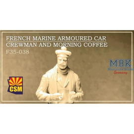 French marine armoured car crewman&morning coffee Figure