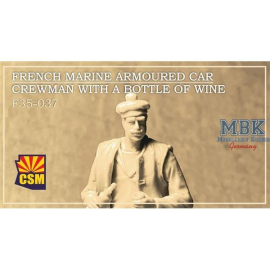 French marine armrd.car crewman w/a bottle of wine Figure