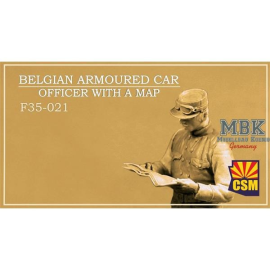 Belgian Armoured car officer with a map Figure