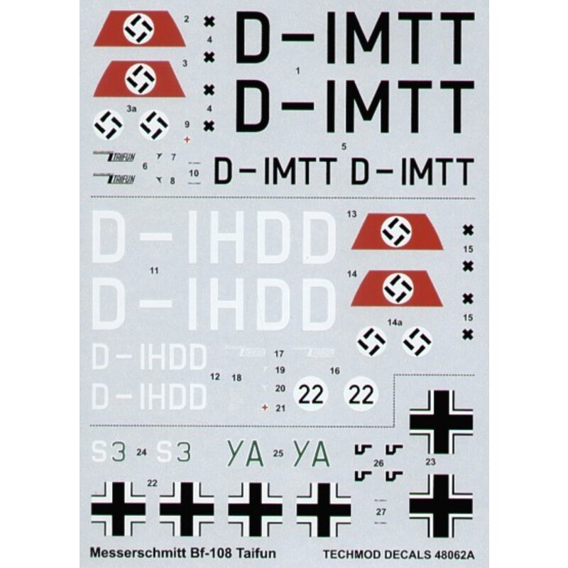 Messerschmitt Bf 108 Taifun Part 1. (3) D-IMTT Willy Messerschmitt′s personal aircraft overall RLM 63 light grey D-IHDD/22 Isle 