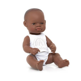 ML Dolls: AFRICAN GIRL BABY DOLL 32cm 