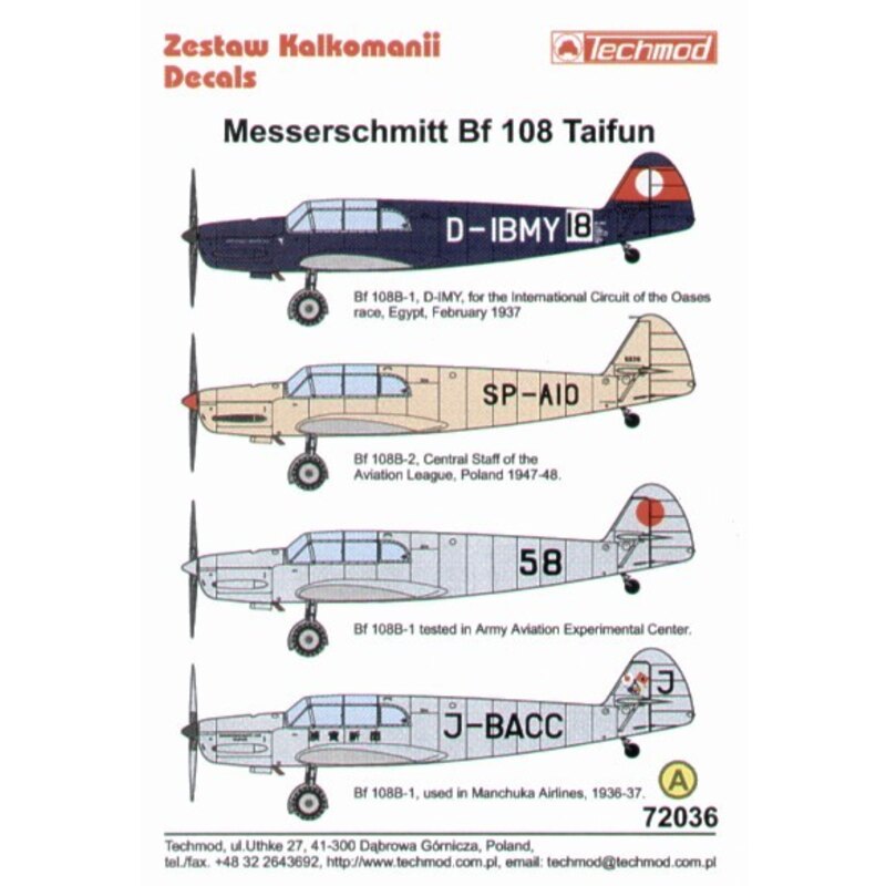 Messerschmitt Bf 108 Taifun Part 2. (4) D-IBMY International Circuit of the Oasis race Egypt 1937 SP-AIO Central Staff of the Av