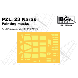 PZL P.23 Karas - canopy PAINTING MASKS (designed to be used with IBG kits)[P.23A P.23B PZL P.42] 