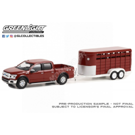 FORD F-150 XLT WITH CATTLE TRAILER Die-cast