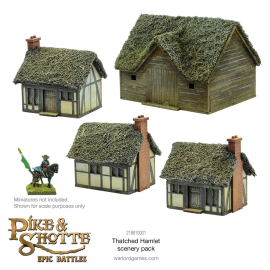 Pike & Shotte Epic Battles - Thatched Hamlet Scenery Pack Add-on and figurine sets for figurine games