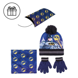 BATMAN - Pompom Hat + Gloves + Neckband Set - 3Pc Child 