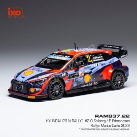 HYUNDAI I20 N RALLY 1 2 SOLBERG/EDMONDSON WRC RALLY MONTE CARLO 2022 Die-cast