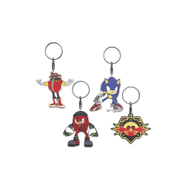 SONIC - Characters - Set of 4 Rubber Keychains 