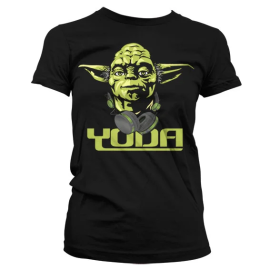 STAR WARS - Cool Yoda GIRL T-Shirt - Black 