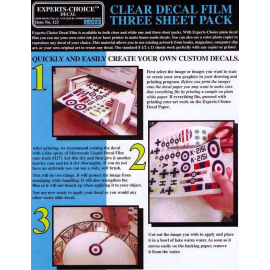 CLEAR LASER/COLOR DECAL PAPER 3 PCS