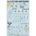 McDonnell Douglas AV-8B Harrier Yuma Nightmares. The first sheet in decal form that captures the new gunship gray scheme that al