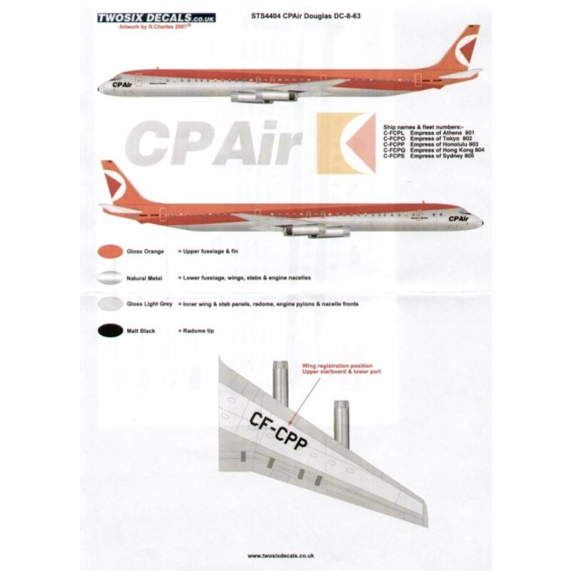 Douglas DC-8-63 CP Air C-FCPL/O/P/Q/S