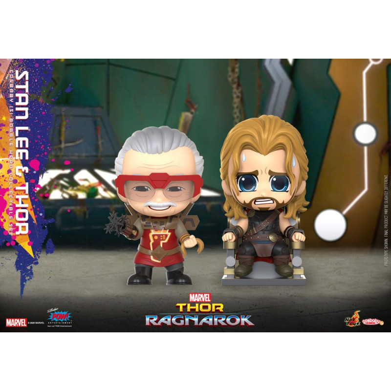 Thor: Ragnarok Cosbaby Figures (S) Stan Lee & Thor 10cm Figurine