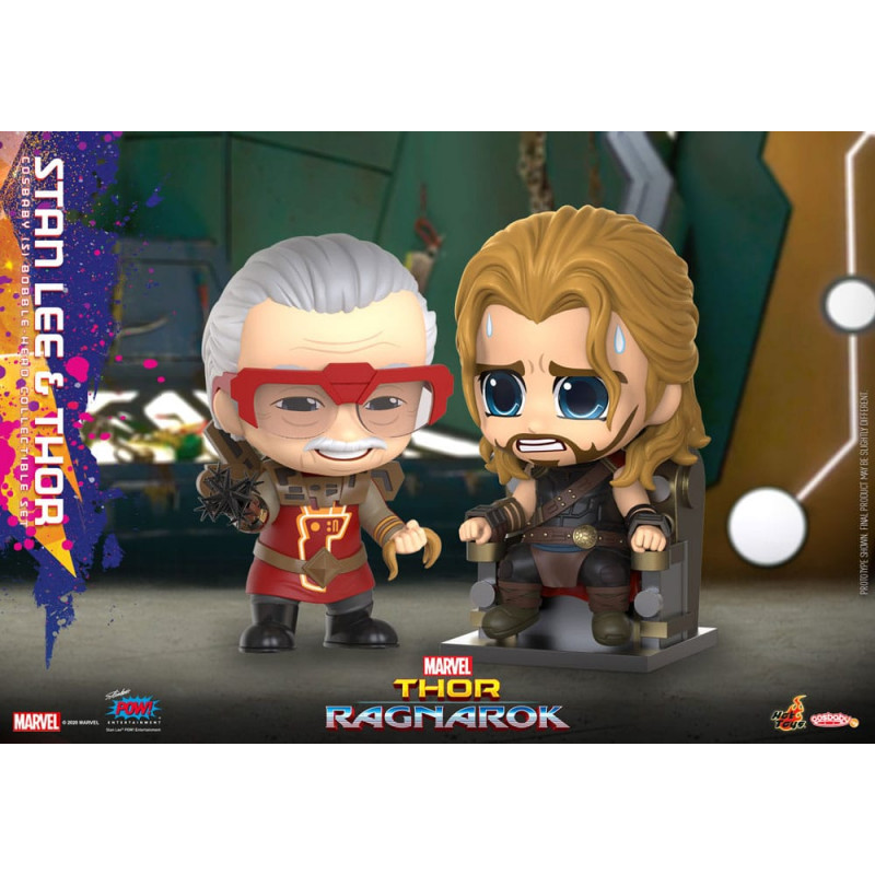Thor: Ragnarok Cosbaby Figures (S) Stan Lee & Thor 10cm Figure