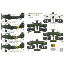 Heinkel He-46C German reconnaissance Decals 4 x Luftwaffe Model kit