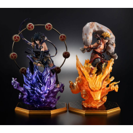 Naruto Shippuden PVC Statues Precious GEM Series Naruto Uzumaki Wind God & Sasuke Uchiha Thunder God 28 cm