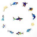 WOODEN PUZZLE 169P SHARK SIZE M WOODBEST Jigsaw puzzle