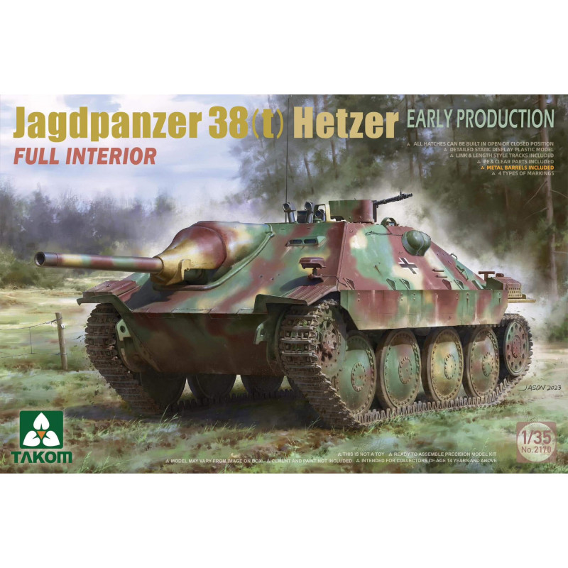 Jagdpanzer 38(t) Hetzer EARLY PRODUCTION w/FULL INTERIOR Military model kit