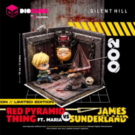 Silent Hill Diorama PVC DioCube Silent Hill 2 Red Pyramid Thing vs. James Sunderland Ft. Maria 15cm 