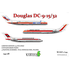 Douglas DC-9-15/32 limited plastic kit for DC-9 in German service Model kit