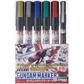 Mr Hobby -Gunze Gundam Metallic Marker Set 