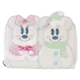 Disney Loungefly Mickey And Minnie Pastel Snowman Wallet 