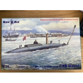 CSS David American Civil War-era torpedo boat. Model kit
