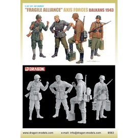 ′Fragile Alliance′ Axis Forces Balkans 1943. (3 x German figures 1 x Italian Figure) 