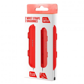 Pair of wrist straps for Joy-Con type controller Bright red