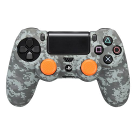 Silicone + Camo Digital Black Grips for PS4 Controller