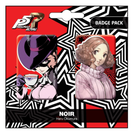 Persona 5 Royal pack 2 pins Black / Haru Okumura 