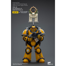 Warhammer The Horus Heresy figure 1/18 Imperial Fists Legion MkIII Tactical Squad Legionary with Legion Vexilla 12 cm Action Fig