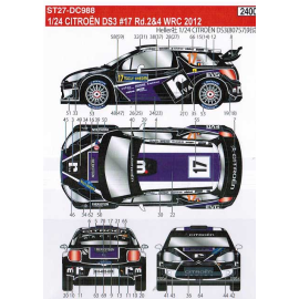 CITROEN DS3 WRC 2012 Decal 
