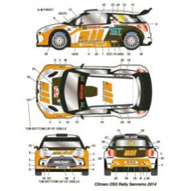 CITROEN DS3 WRC EIL SAN REMO 2014 Decal 