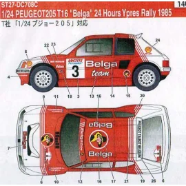 PEUGEOT 205 T16 BELGA Decal 