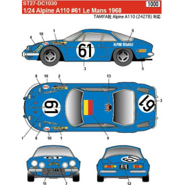 RENAULT ALPINE A110 Decal 