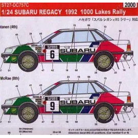 SUBARU LEGACY 1992 Decal 