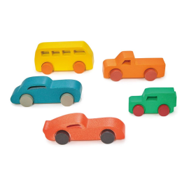 Mentari Vehicles: CARS, 5 pieces, wooden, in box, 18m+ 