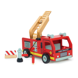 Mentari Vehicles: FIRE TRUCK 22.5x13.5x13cm, with accessories, wooden, in box, 3+ 