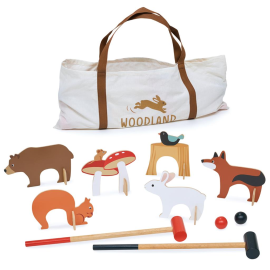 Tender Leaf First Age: FOREST INDOOR CROQUET 54.5x4.5x10.3cm, made of wood, includes printed canvas bag with handle, in box, 3+ 
