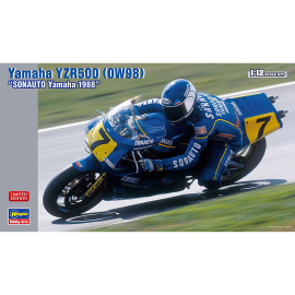 Plastic model of motorcycle Yamaha YZR 500 (0W98) "SONAUTO 1988" 1:12 Model kit 