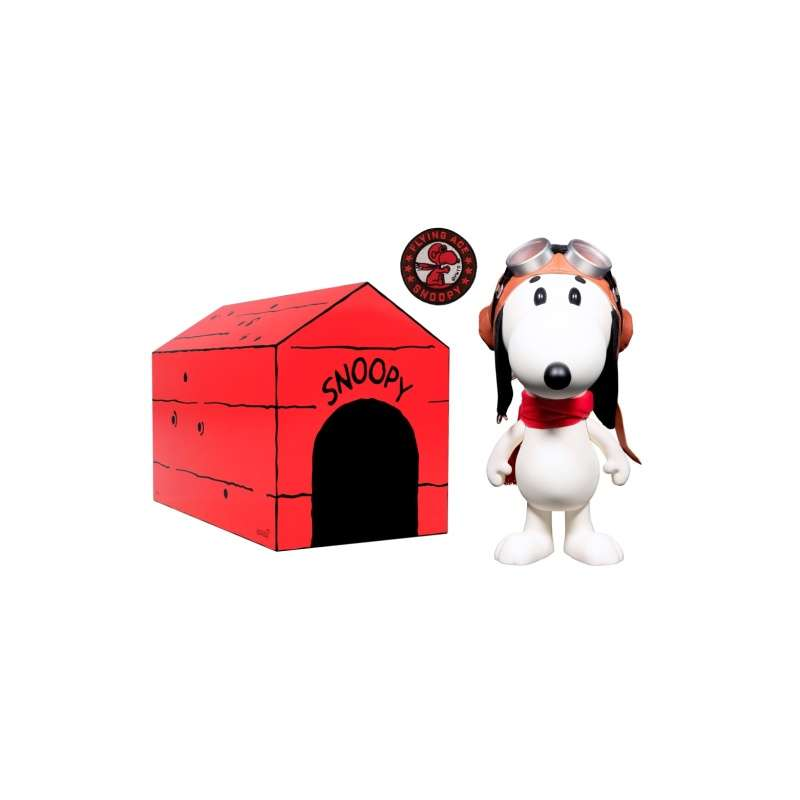 Peanuts Supersize Vinyl Figure Snoopy Flying Ace Doghouse Box Figurine 