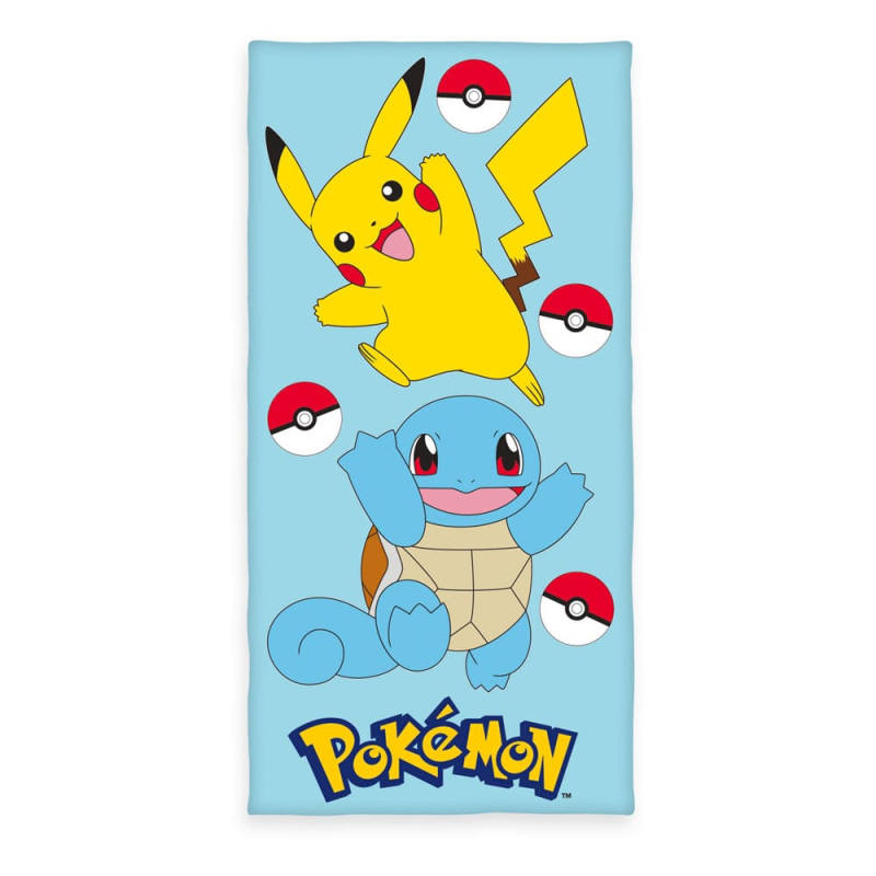 Pokemon bath towel Pikachu & Squirtle 75 x 150 cm 