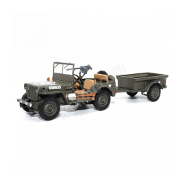 JEEP WILLIS UTILITY WITH TRAILER Die-cast 